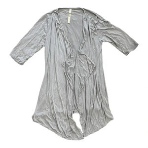 Rhonda Shear Gray Long Rayon Cardigan XS/S